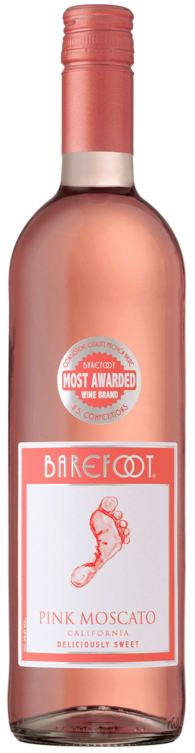 BAREFOOT PINK MOSCATO 750ML