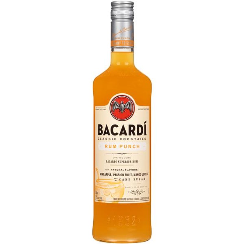 BACARDI CLASSIC COCKTAILS RUM PUNCH 750ML