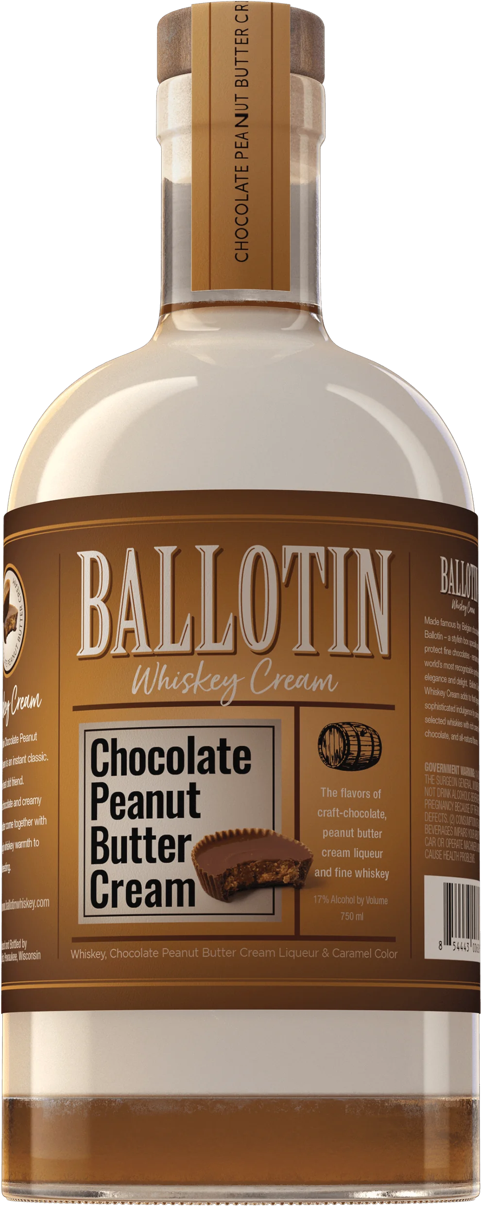 BALLOTIN CHOCOLATE PEANUT BUTTER CREAM 750ML