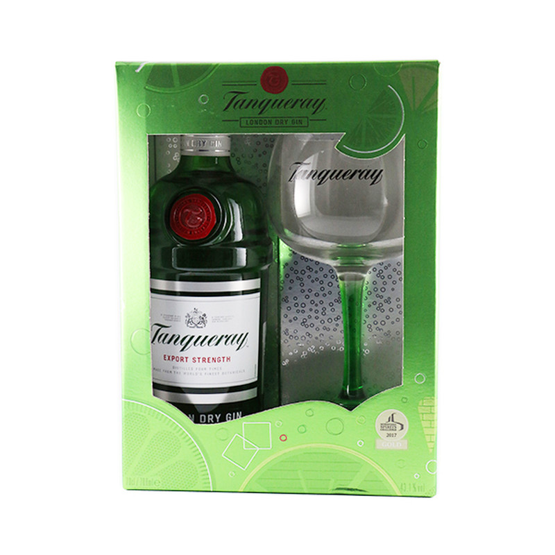 TANQUERAY LONDON DRY GIN GIFT SET 750ML