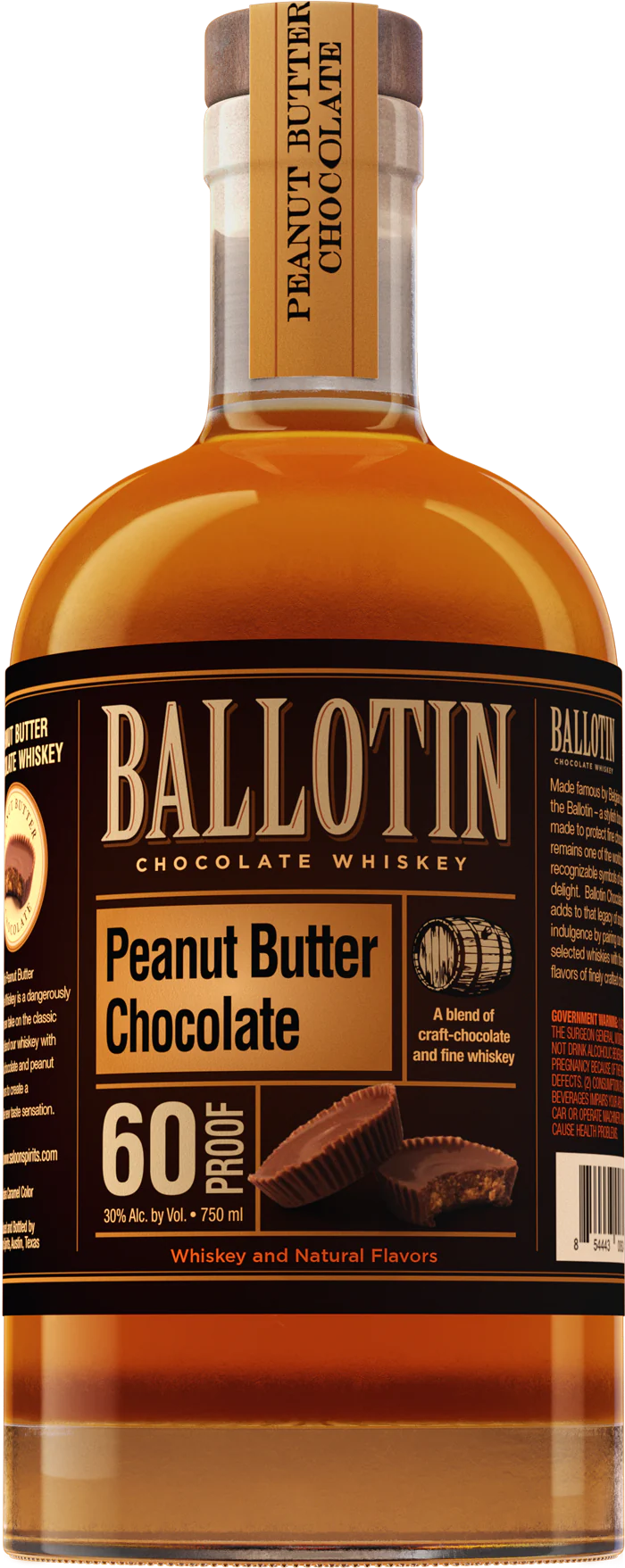 BALLOTIN CHOCOLATE PEANUT BUTTER 750ML