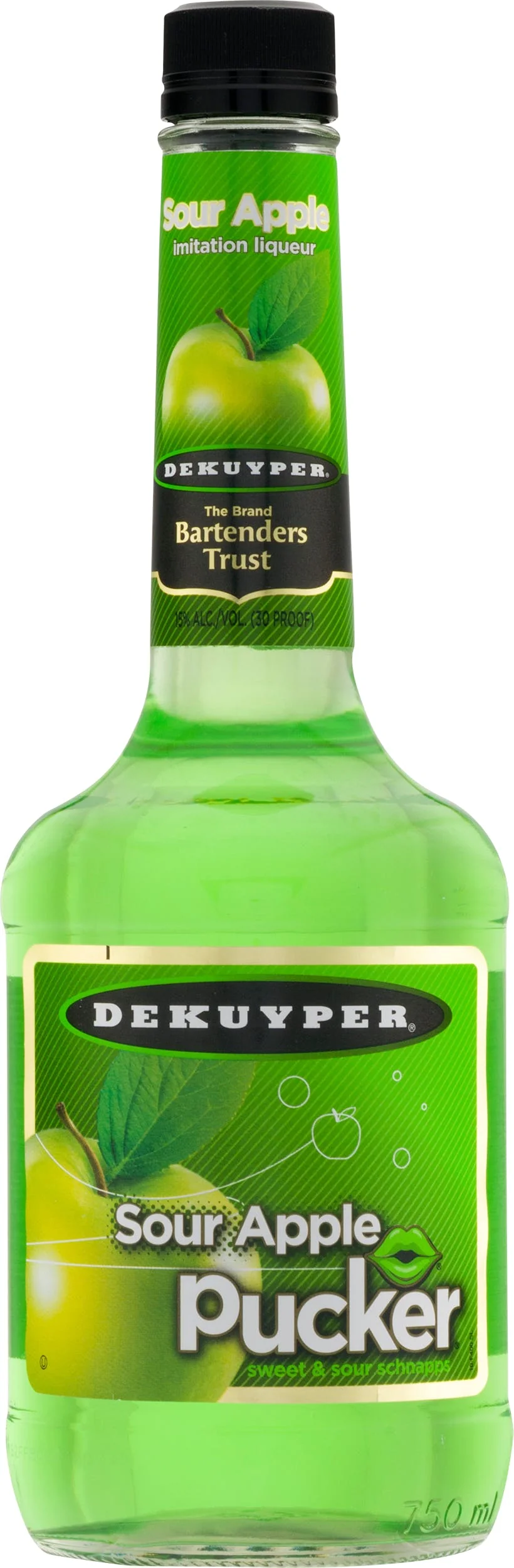 DEKUYPER PUCKER SOUR APPLE 750ML